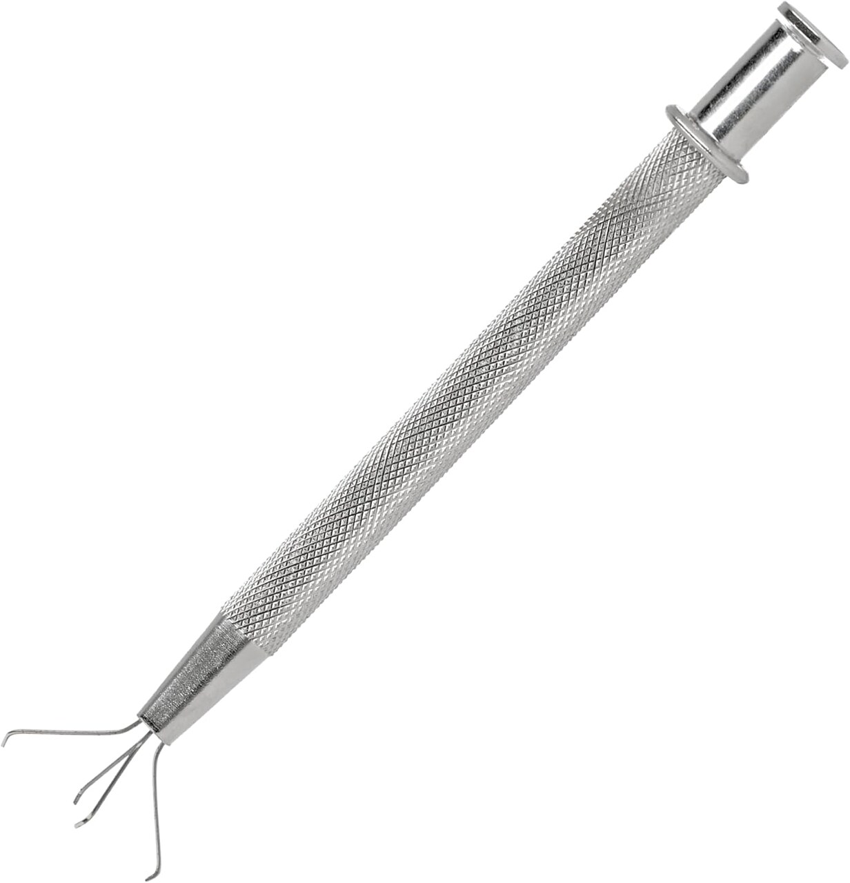 The Beadsmith Jeweler’s Pick-Up Tool – 4.5” Spring Loaded 4-Prong Grabber Tool, Precision Claw Tool for Beads, Gems & Small Parts, Made of Stainless Steel